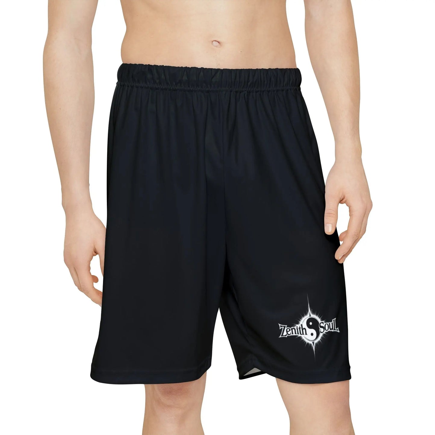 Camo Men’s Sports Shorts Black (AOP) Printify