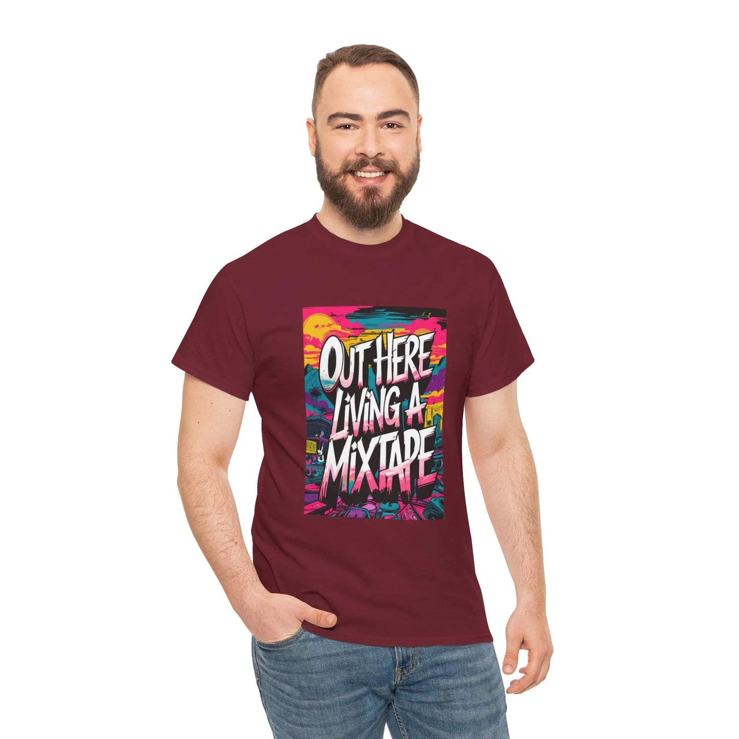 Out Here - Heavy Cotton Tee Printify