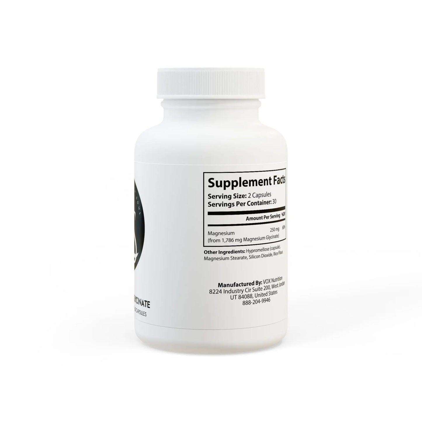Magnesium Glycinate Supplement (60 Capsules) Printify