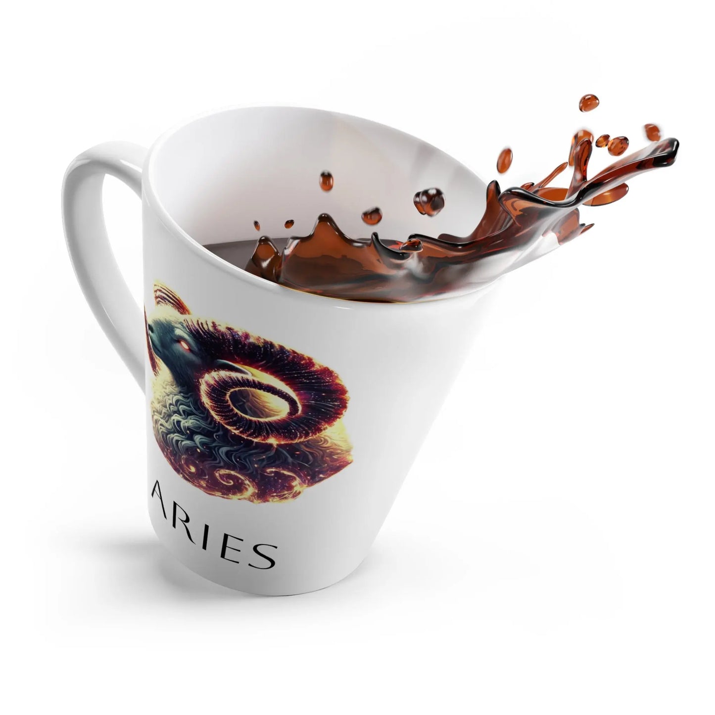 Aries Latte Mug Printify