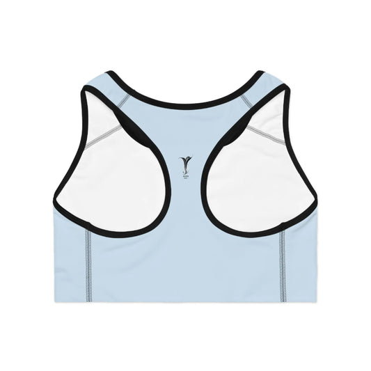 Cancer Pale Blue Sports Bra (AOP) Printify