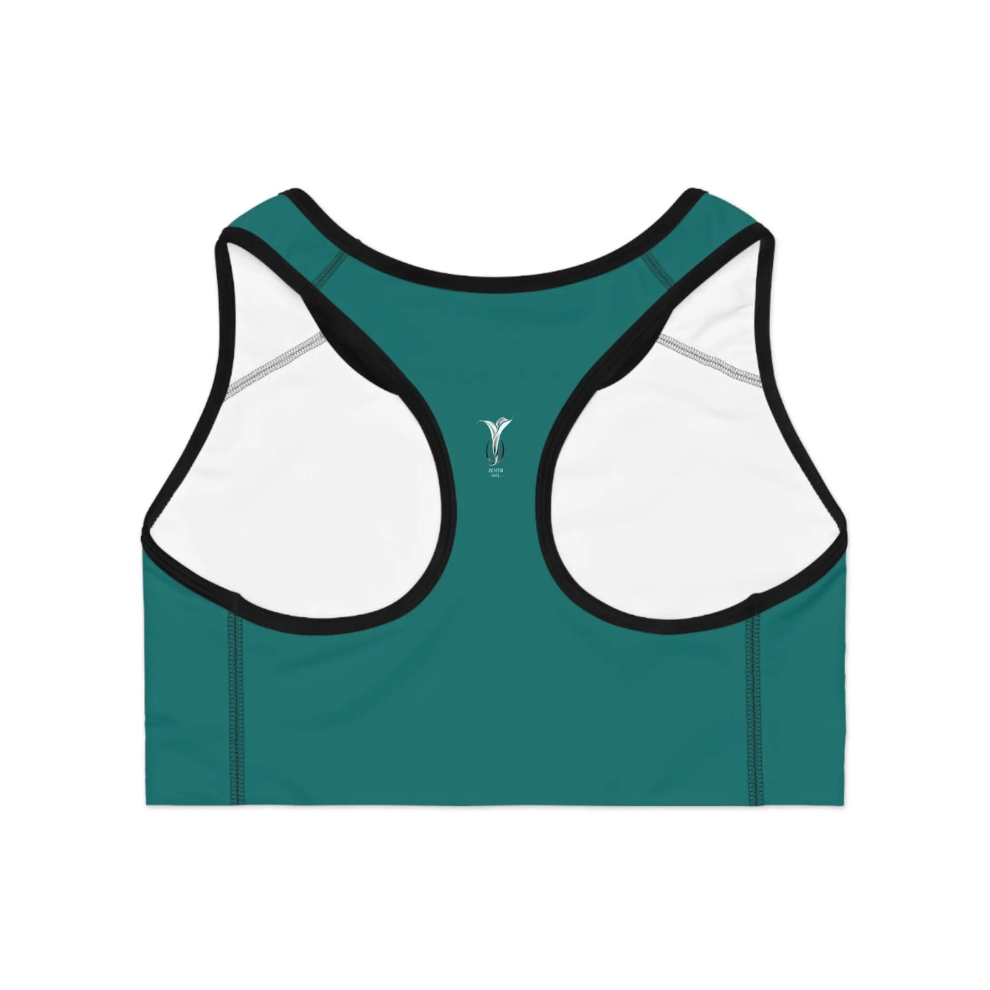 Pisces Dark Aquamarine Sports Bra (AOP) Printify