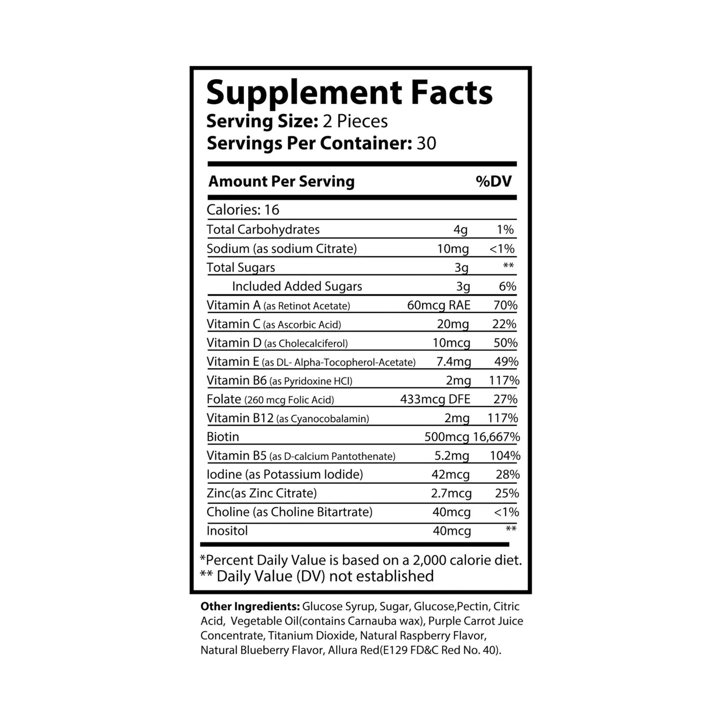 Hair Vitamin Gummies (60 Gummies) Printify