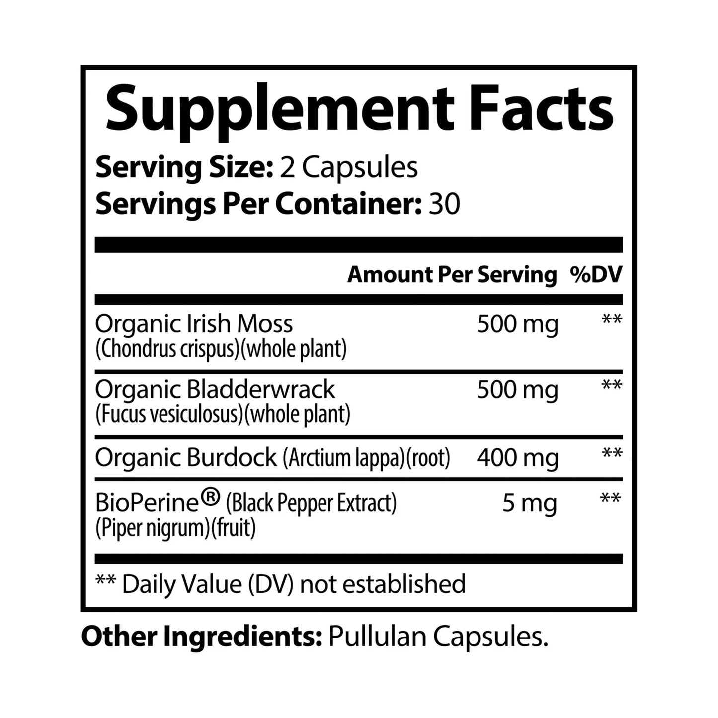 Sea Moss Supplement (60 Capsules) Printify