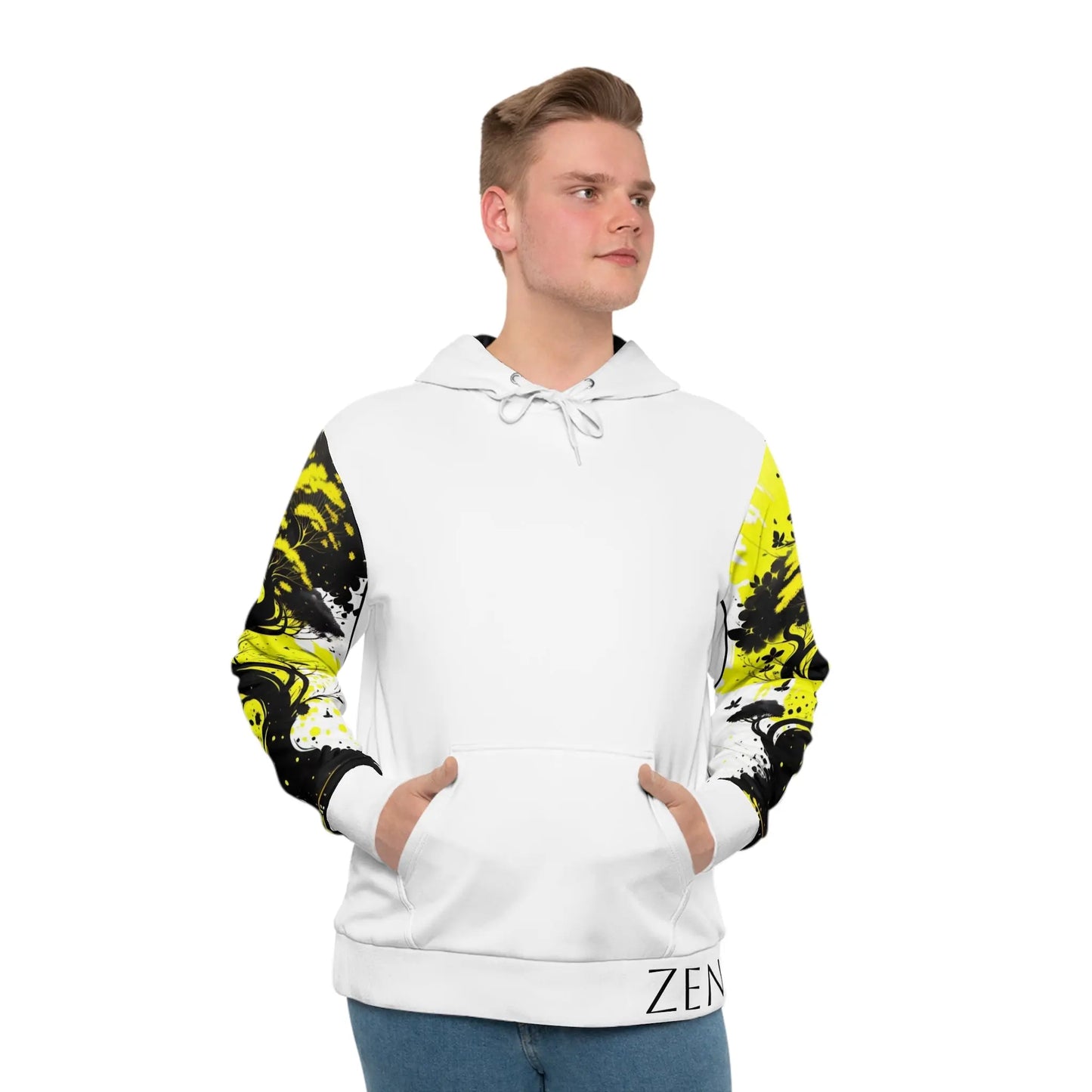 Solar Plexus Chakra Tree White Hoodie Printify