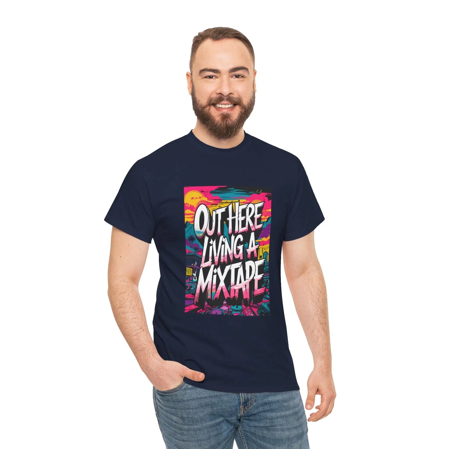 Out Here - Heavy Cotton Tee Printify