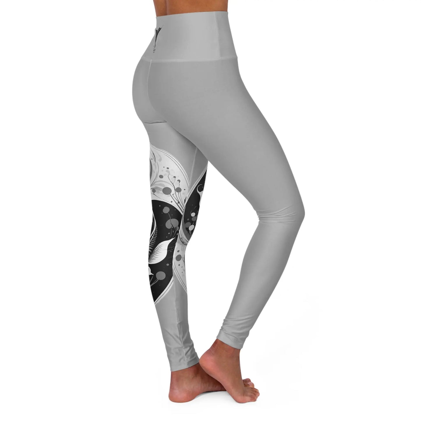 Pisces Gray High Waisted Yoga Leggings (AOP) Printify