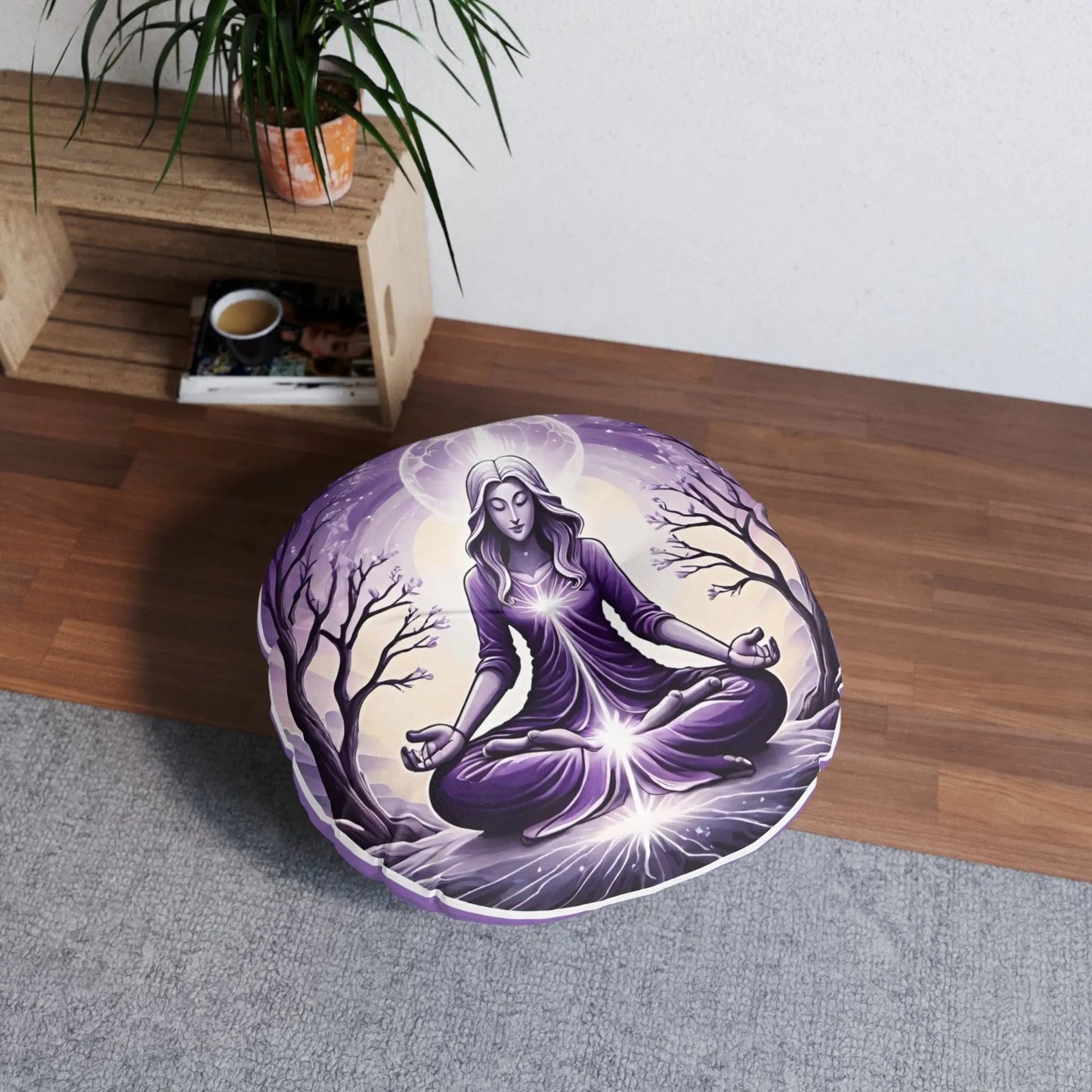 Zen Meditation Pillow, Round Printify