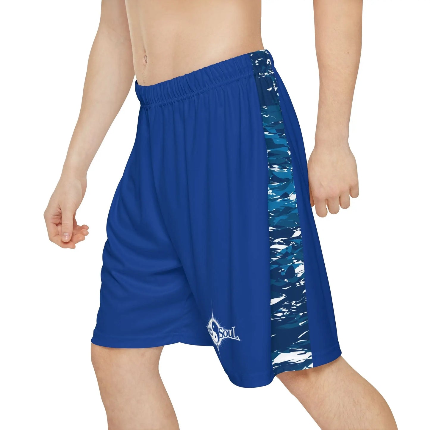 Camo Men’s Sports Shorts Blue (AOP) Printify