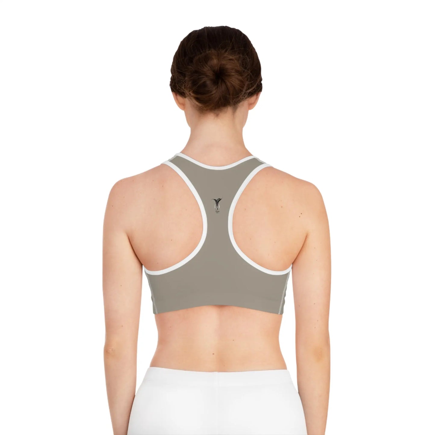 Aries Gray Sports Bra (AOP) Printify