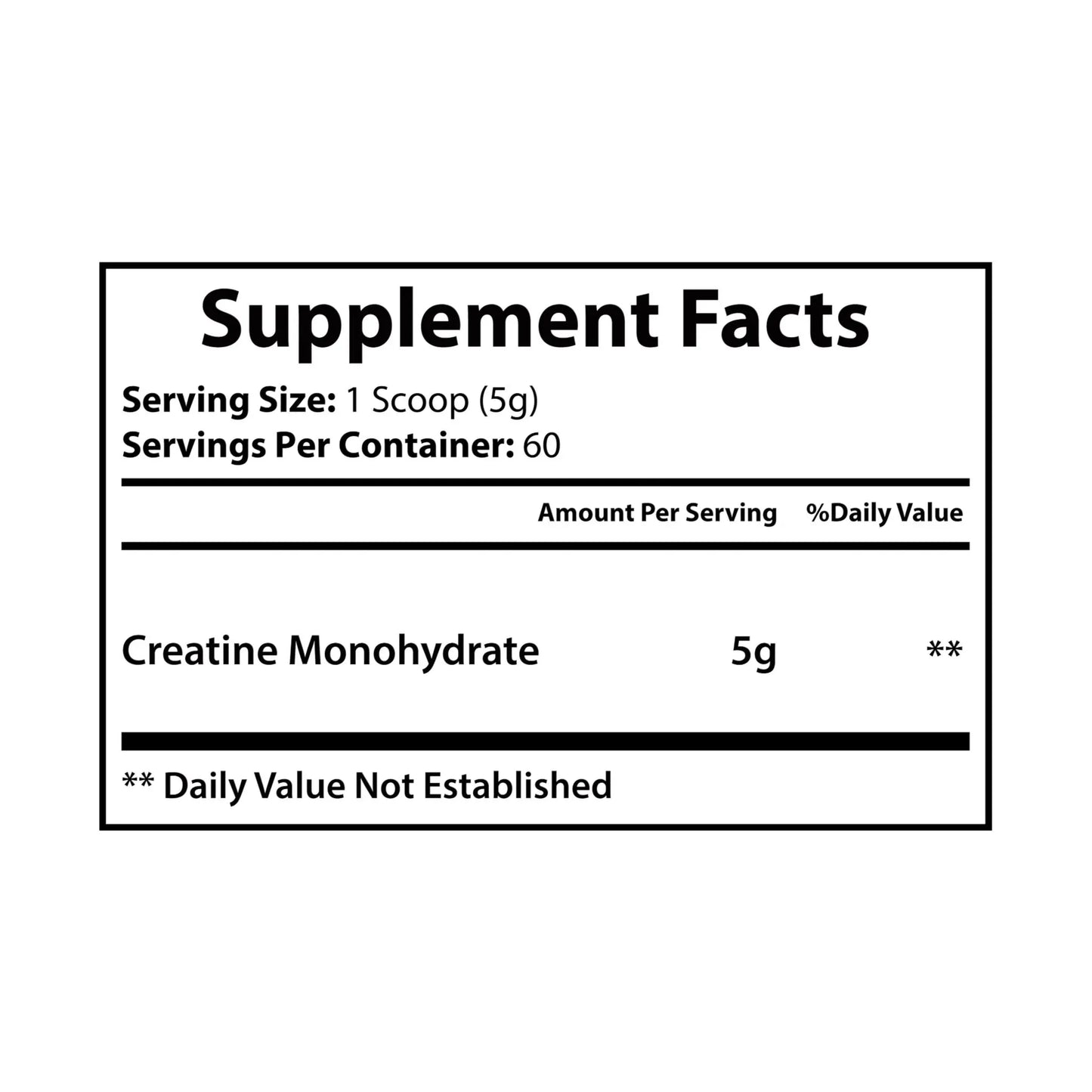 Creatine Monohydrate Supplement (300g, 10.58oz) Printify