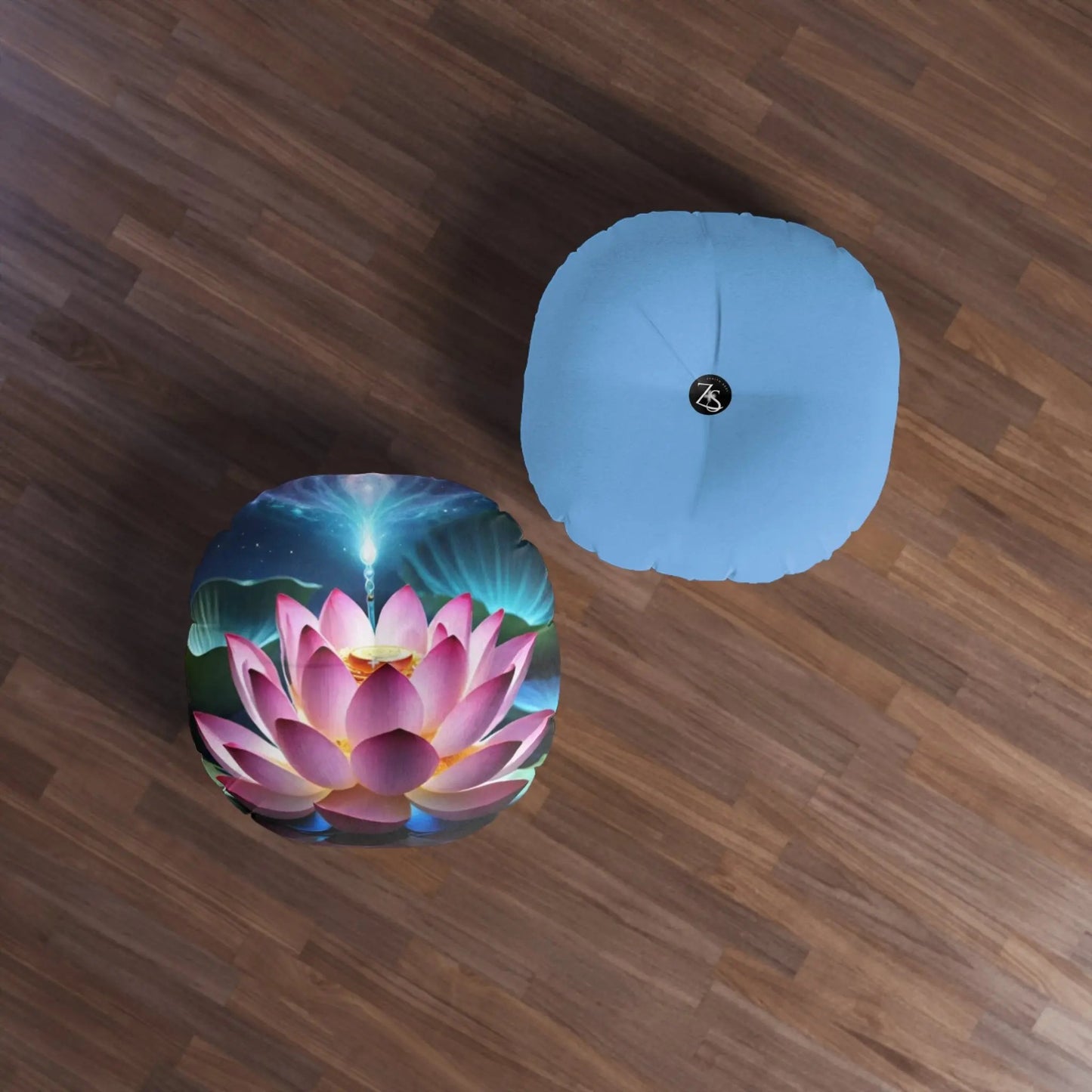 Lotus Meditation Pillow, Round Printify