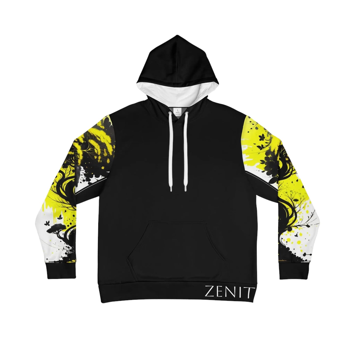 Solar Plexus Chakra Tree Black Hoodie Printify