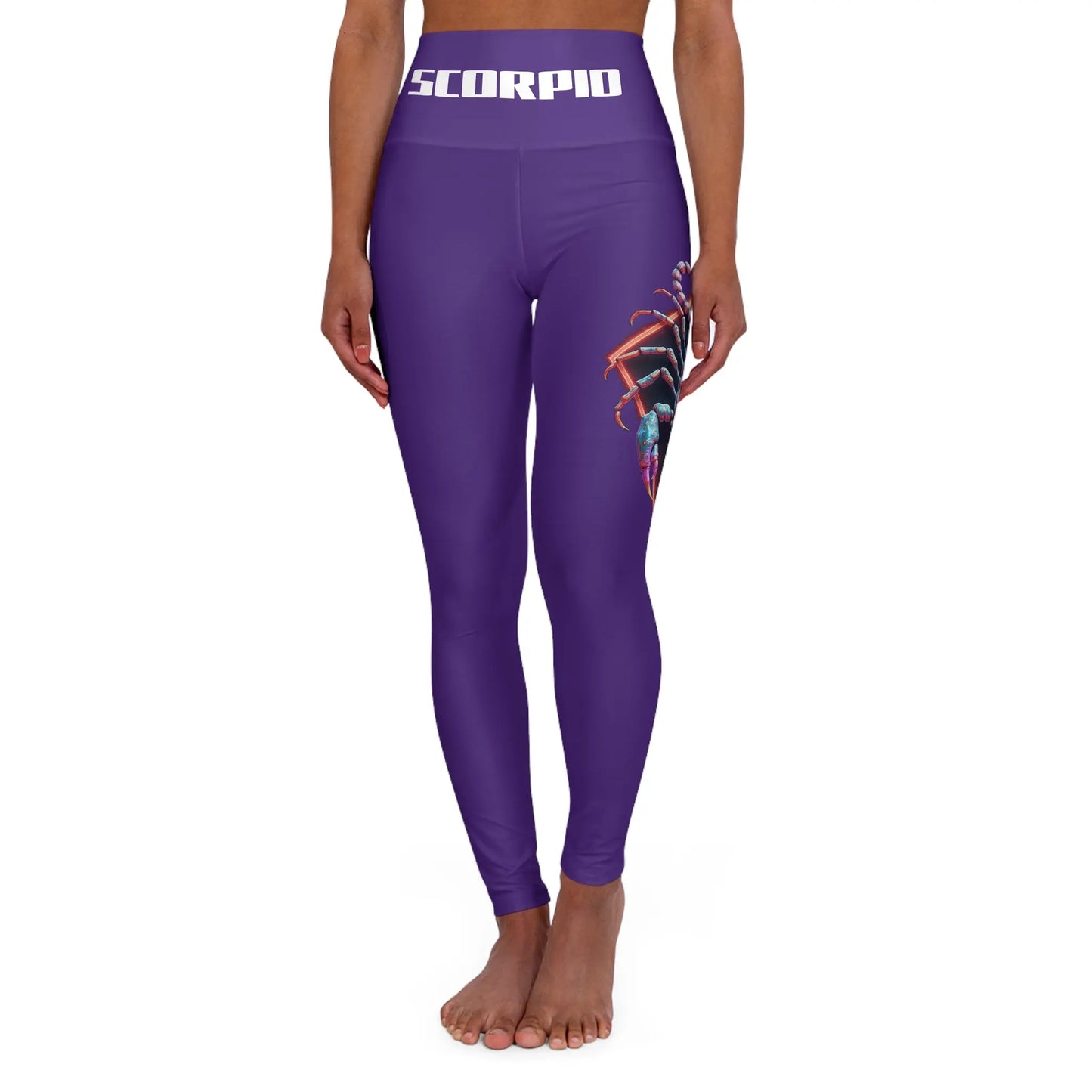 Scorpio Purple High Waisted Yoga Leggings (AOP) Printify