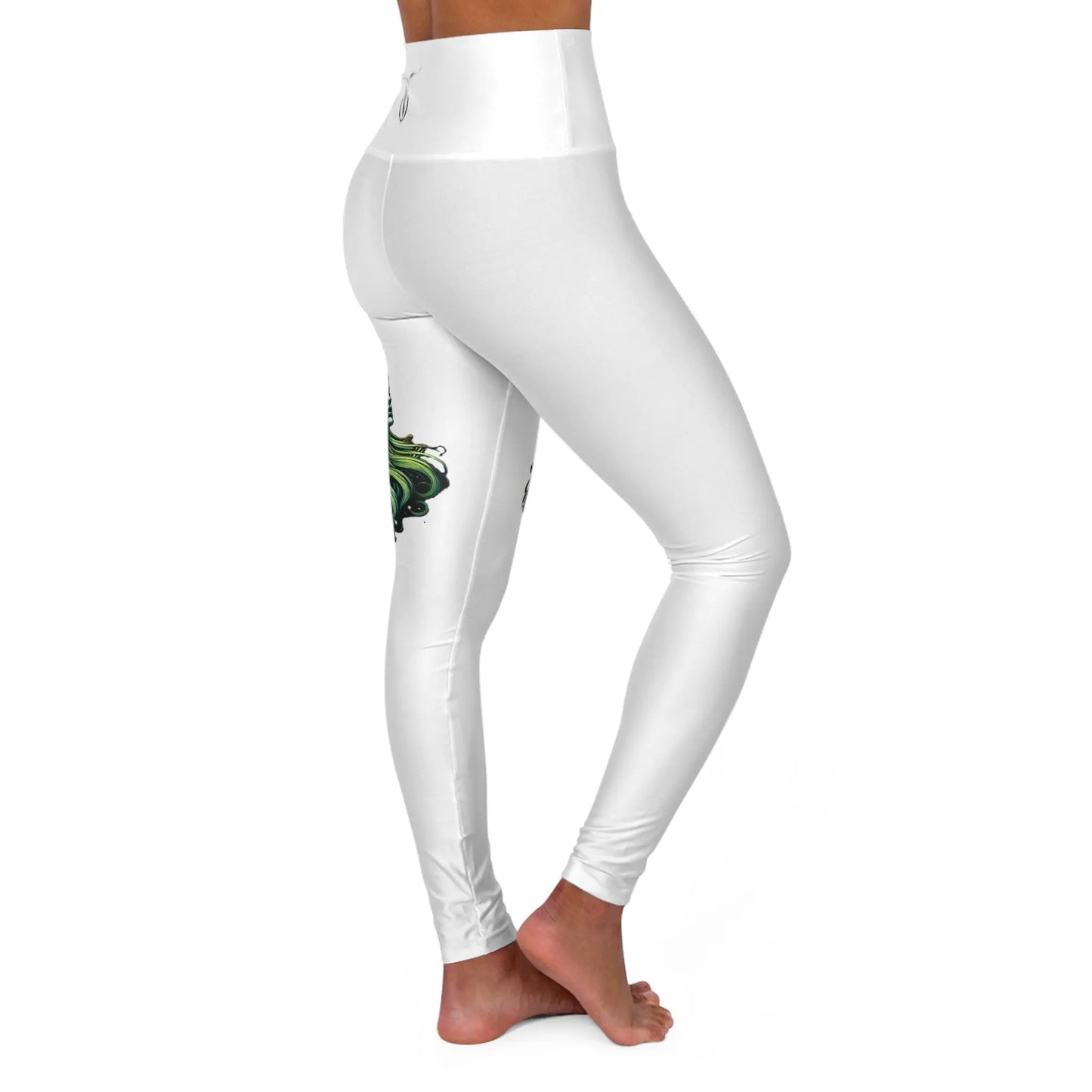 Gemini White High Waisted Yoga Leggings (AOP) Printify