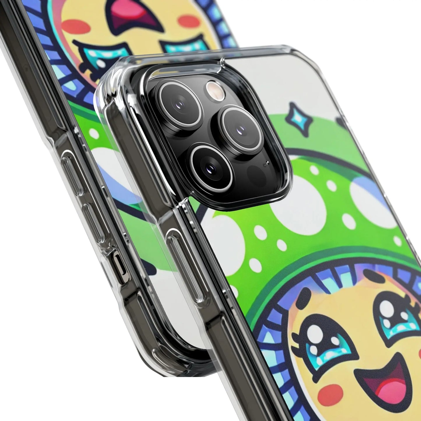 Cute Mushroom Magnetic Clear Impact Case for iPhone - Fun & Whimsical Phone Protection Printify