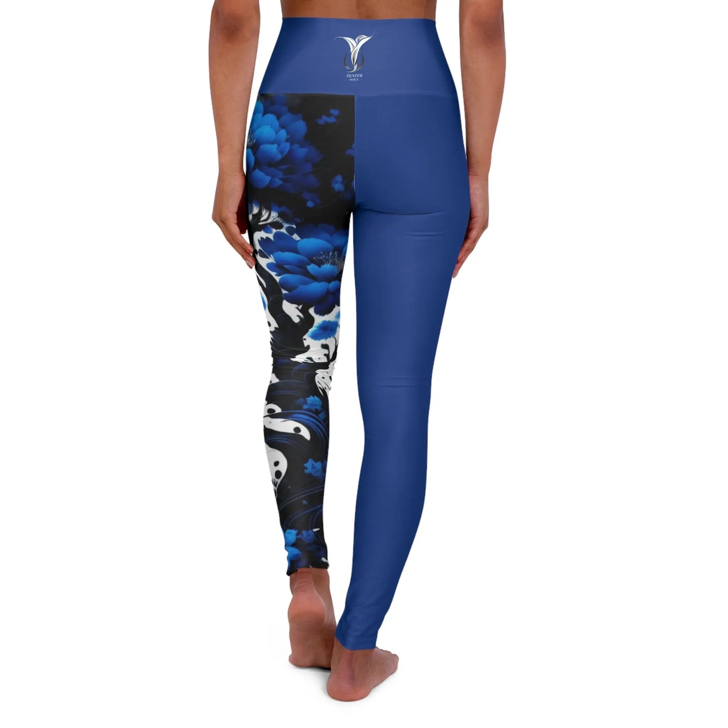 Throat Chakra Tree Blue High Waisted Yoga Leggings (AOP) Printify