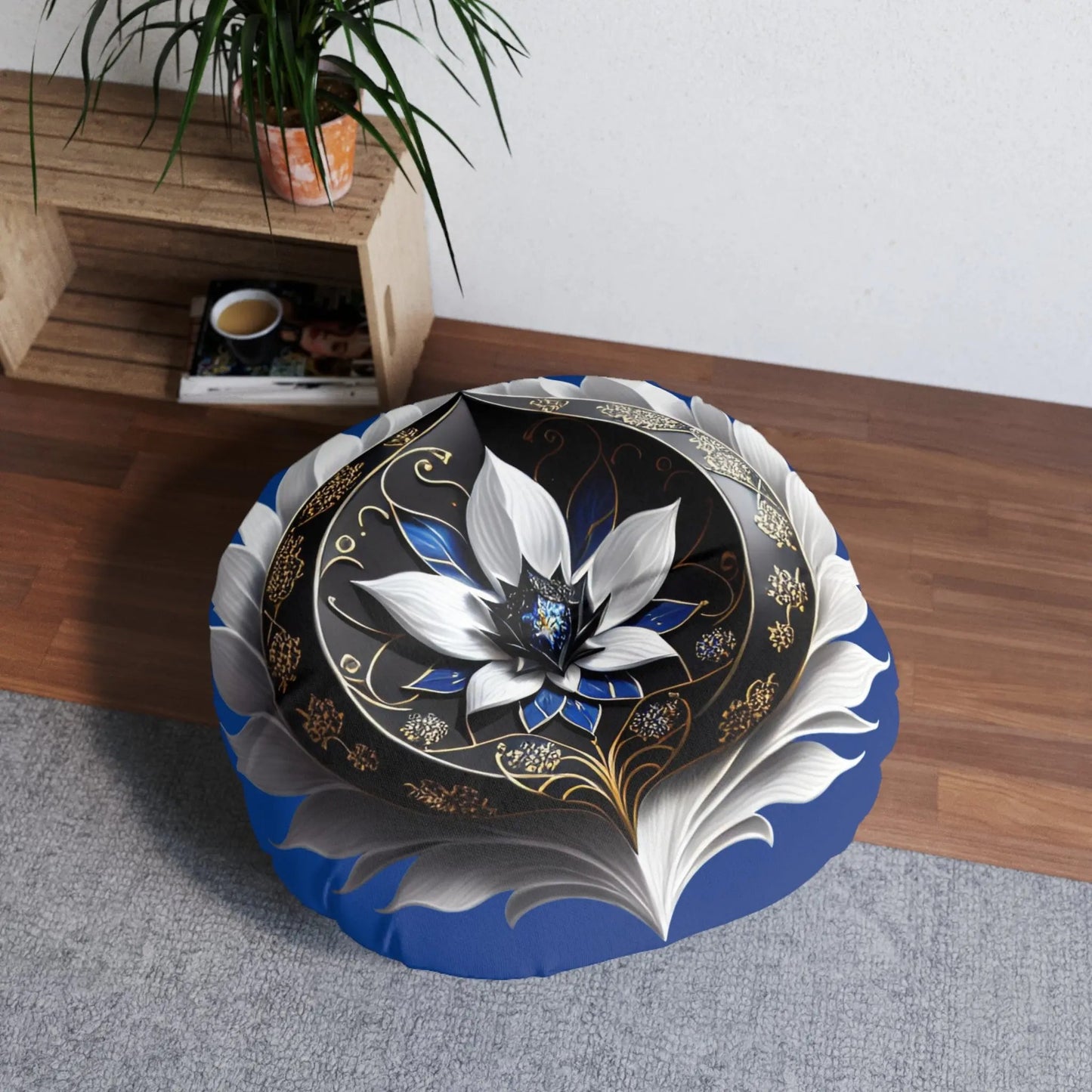 Inner Divinity Meditation Pillow, Round Printify