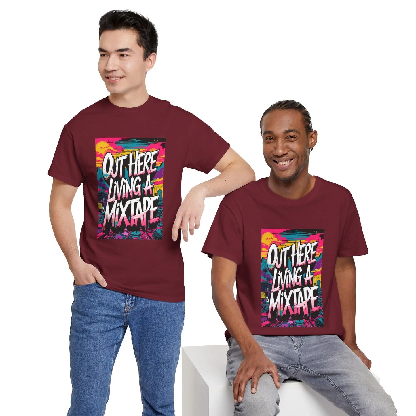 Out Here - Heavy Cotton Tee Printify