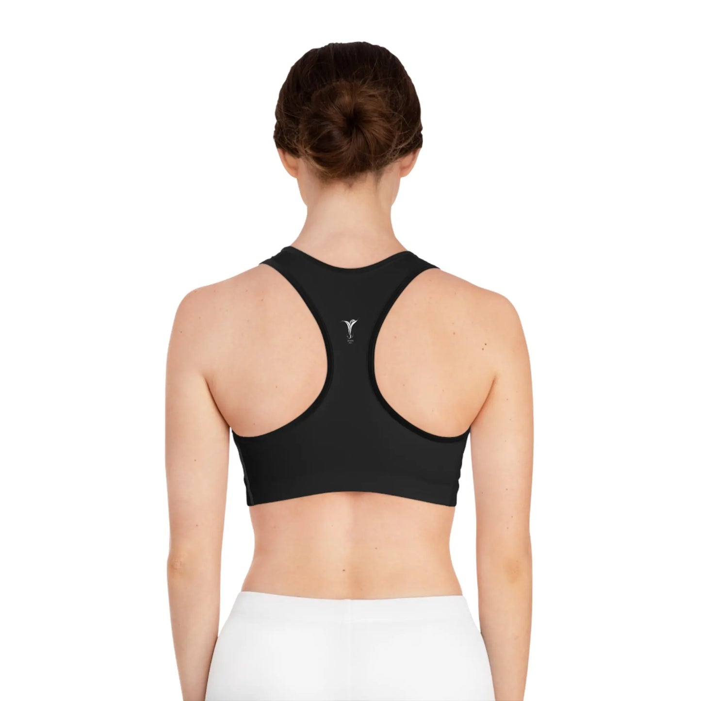 Sagittarius Black Sports Bra (AOP) Printify