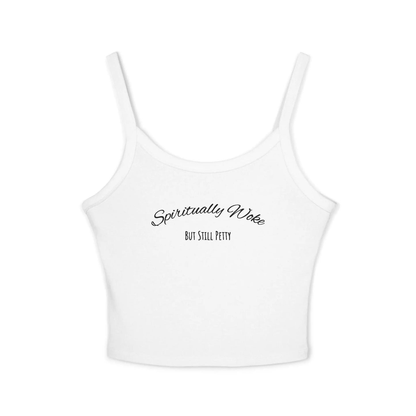 Spiritually Woke Spaghetti Strap Tank Top Printify
