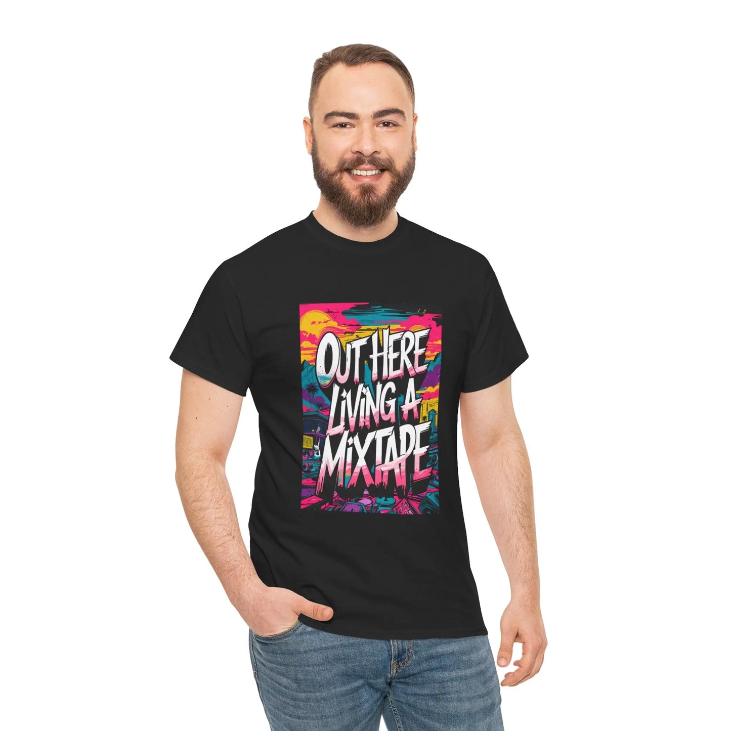Out Here - Heavy Cotton Tee Printify