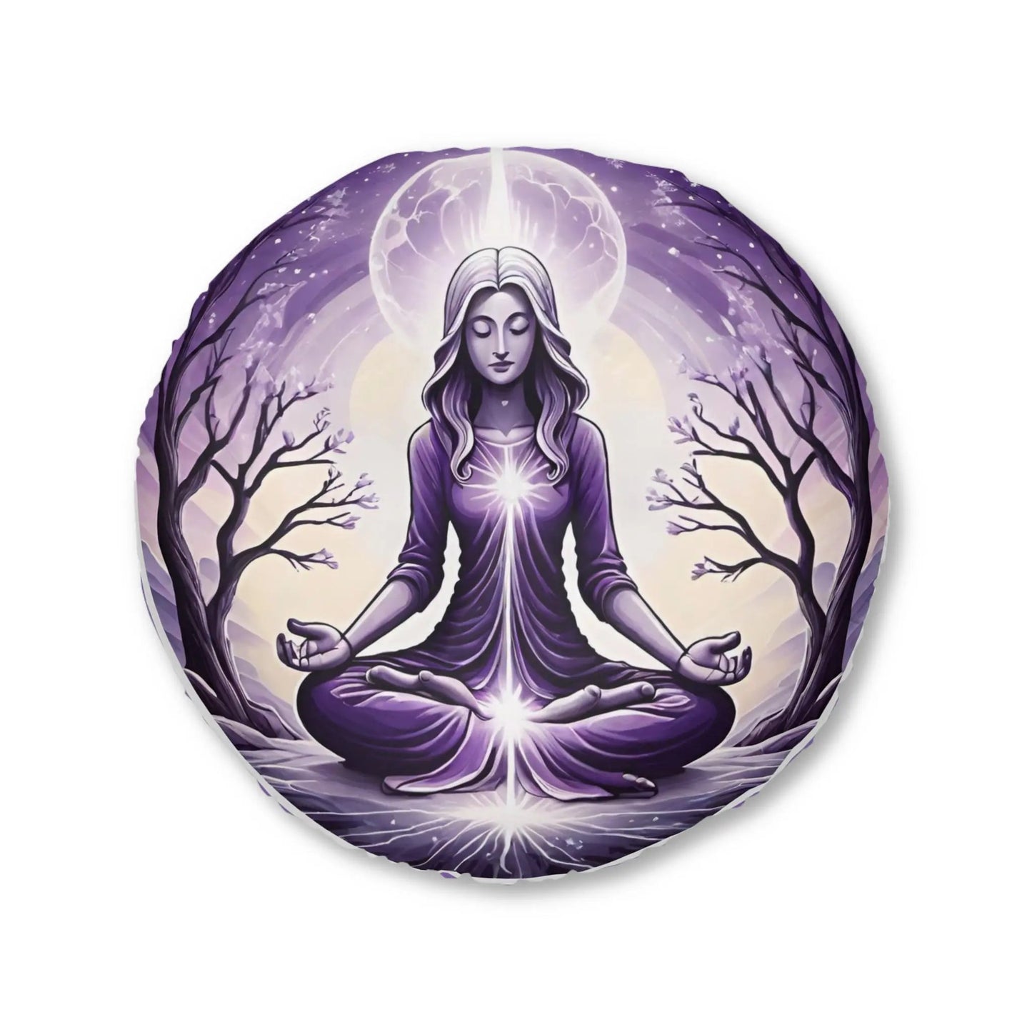 Zen Meditation Pillow, Round Printify
