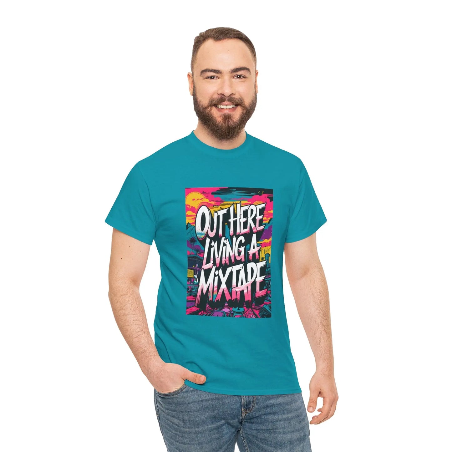 Out Here - Heavy Cotton Tee Printify