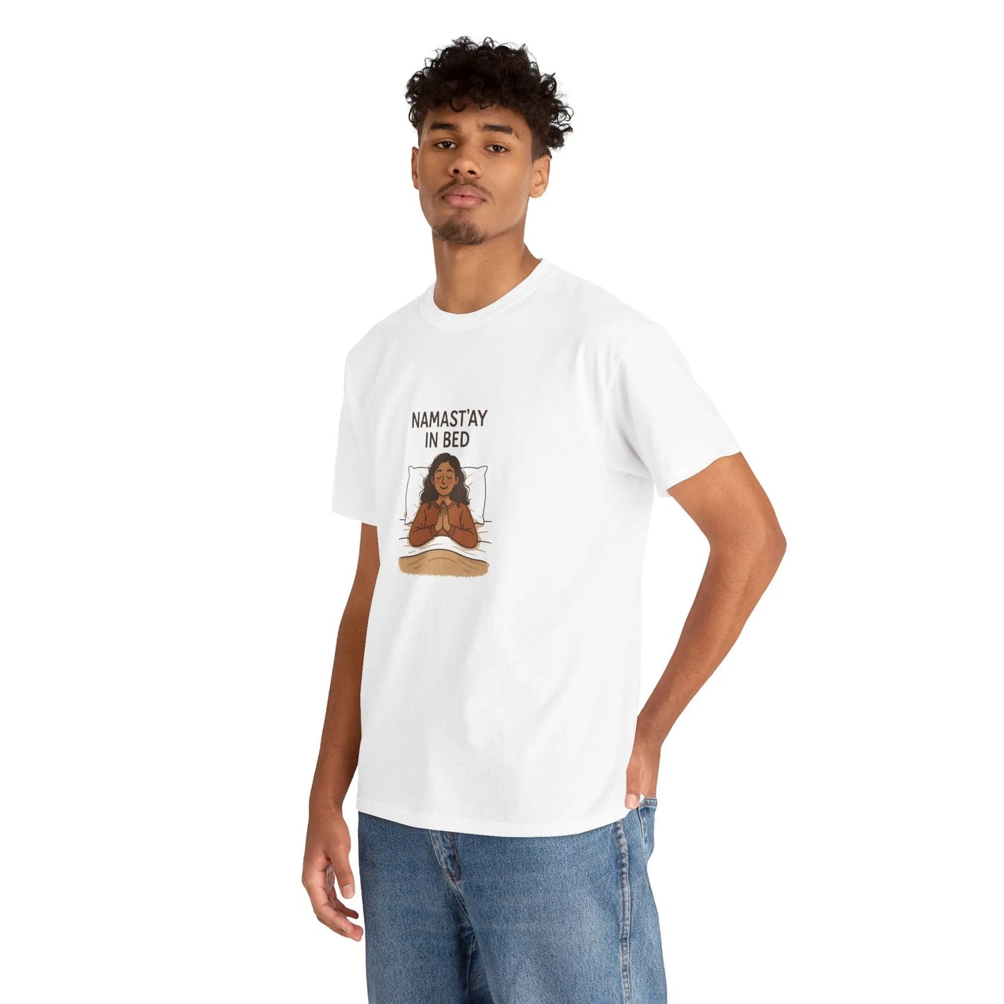 Namast'ay in Bed T-Shirt Printify