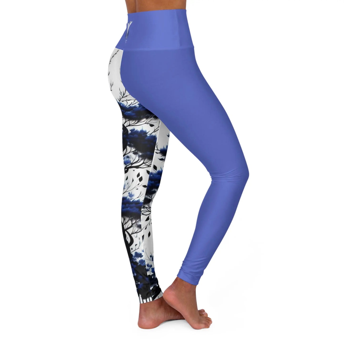 3rd Eye Chakra Tree Blue High Waisted Yoga Leggings (AOP) Printify