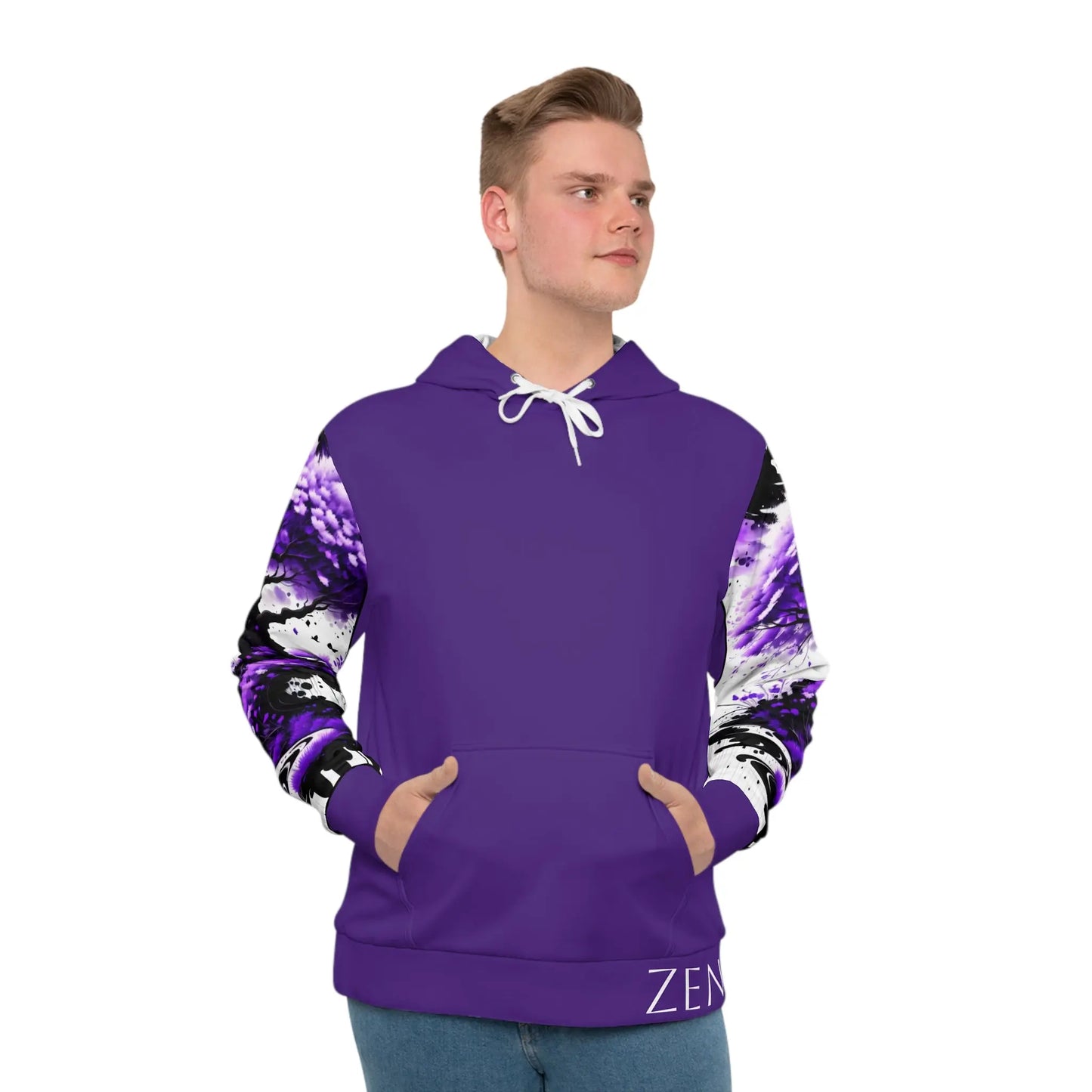 Crown Chakra Tree Purple Hoodie Printify