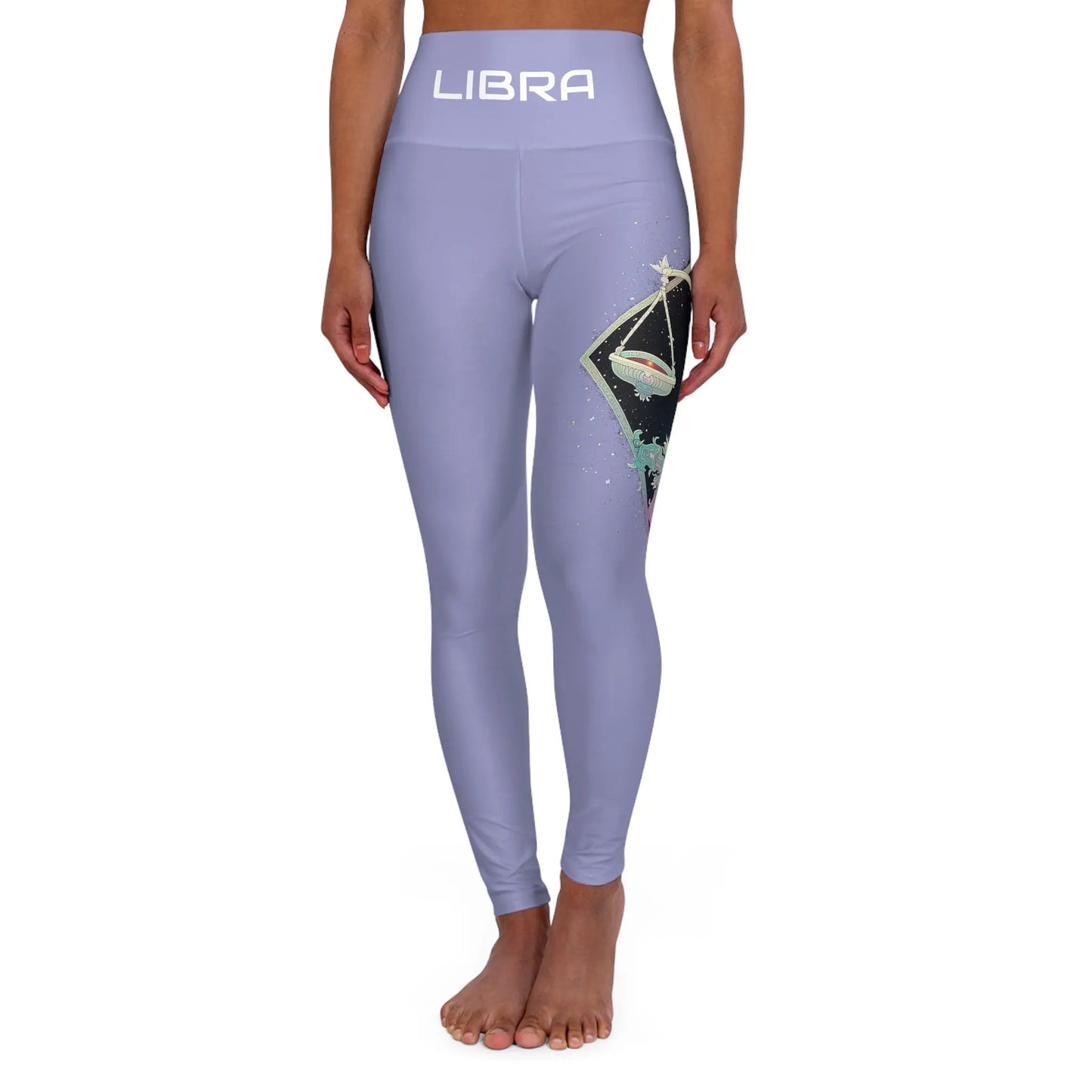 Libra Bluebell High Waisted Yoga Leggings (AOP) Printify