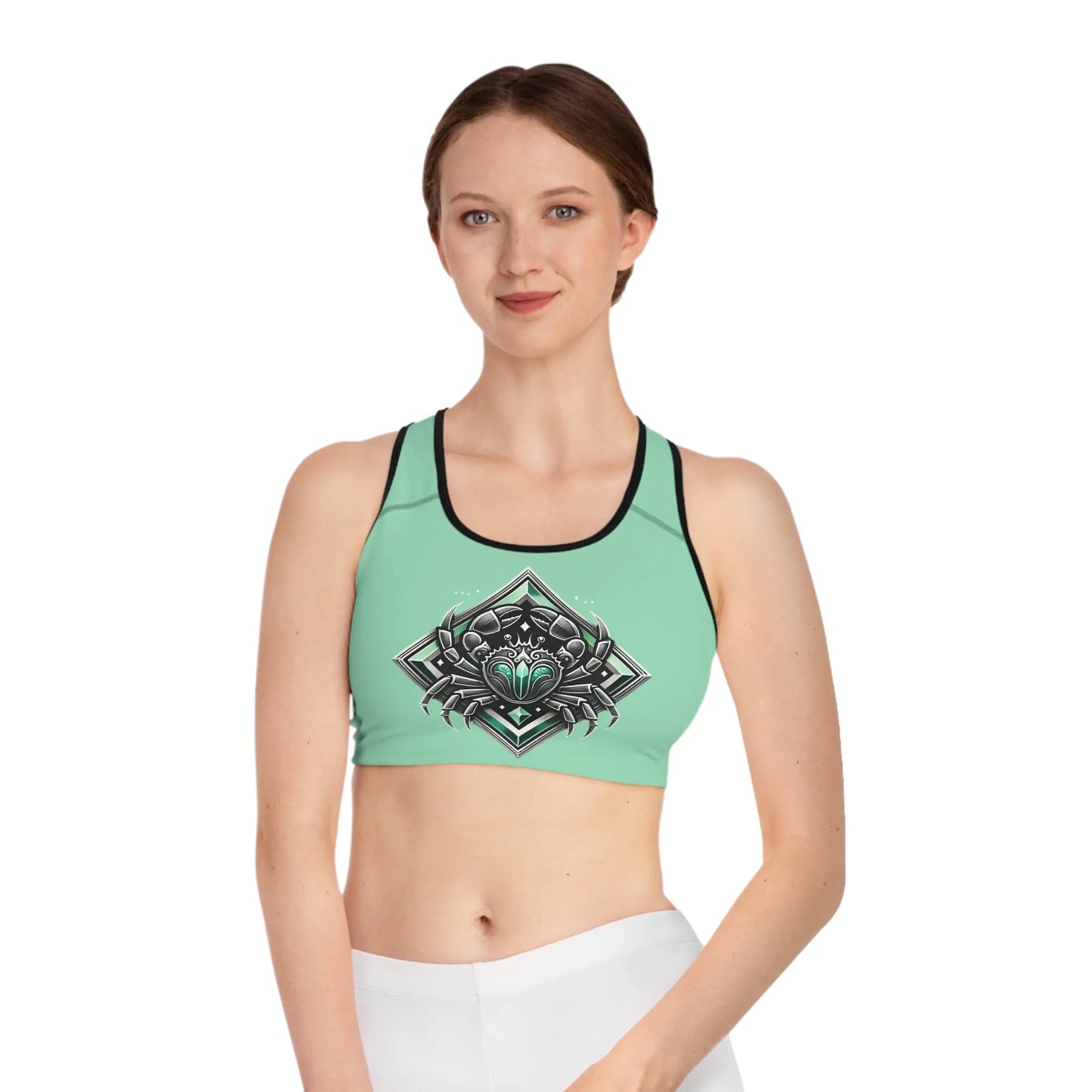 Cancer Seafoam Sports Bra (AOP) Printify