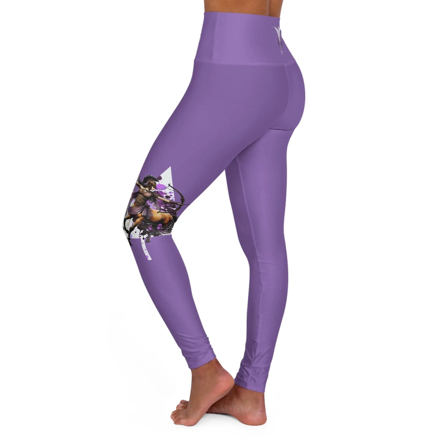 Sagittarius Lilac High Waisted Yoga Leggings (AOP) Printify