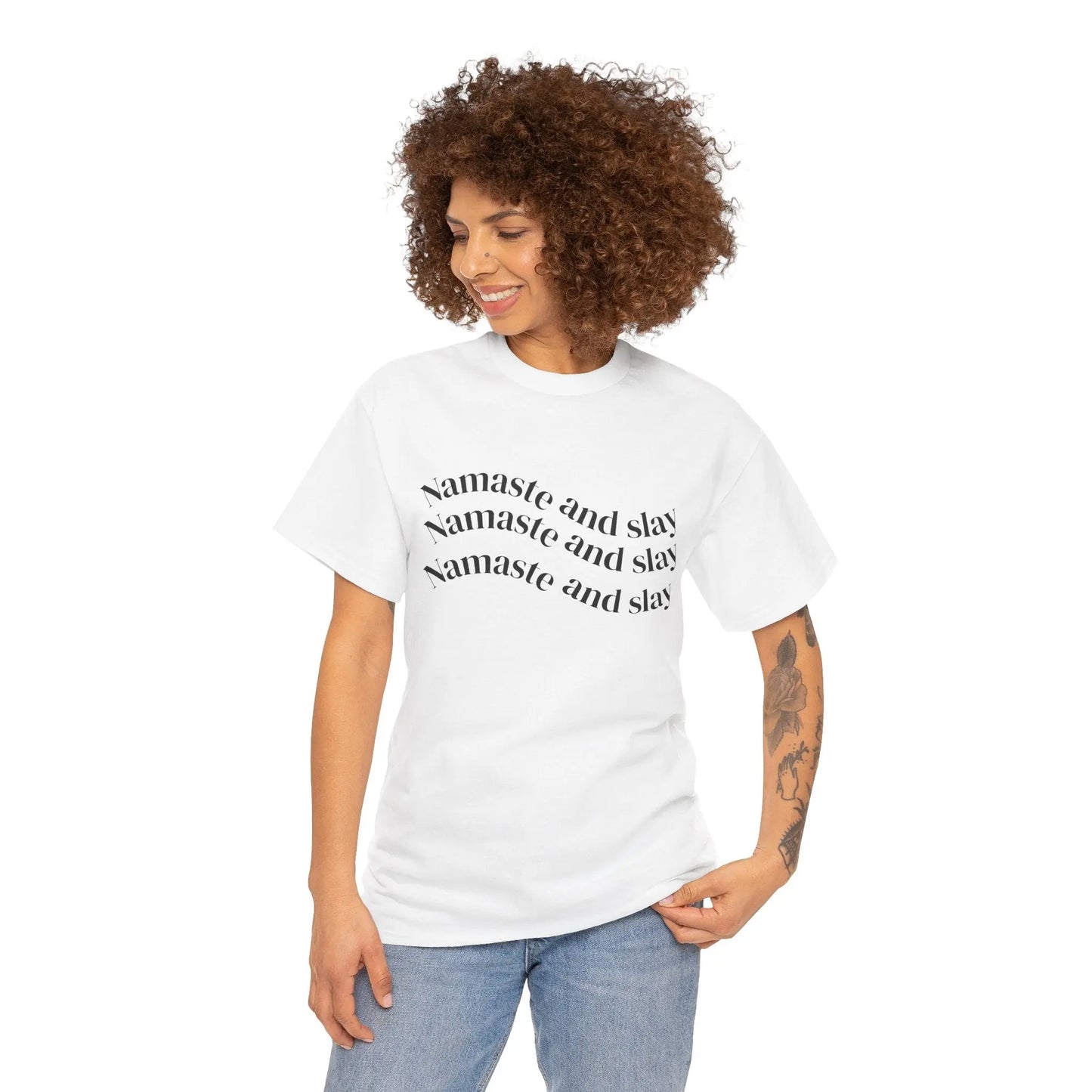 Namaste and Slay T-Shirt Printify