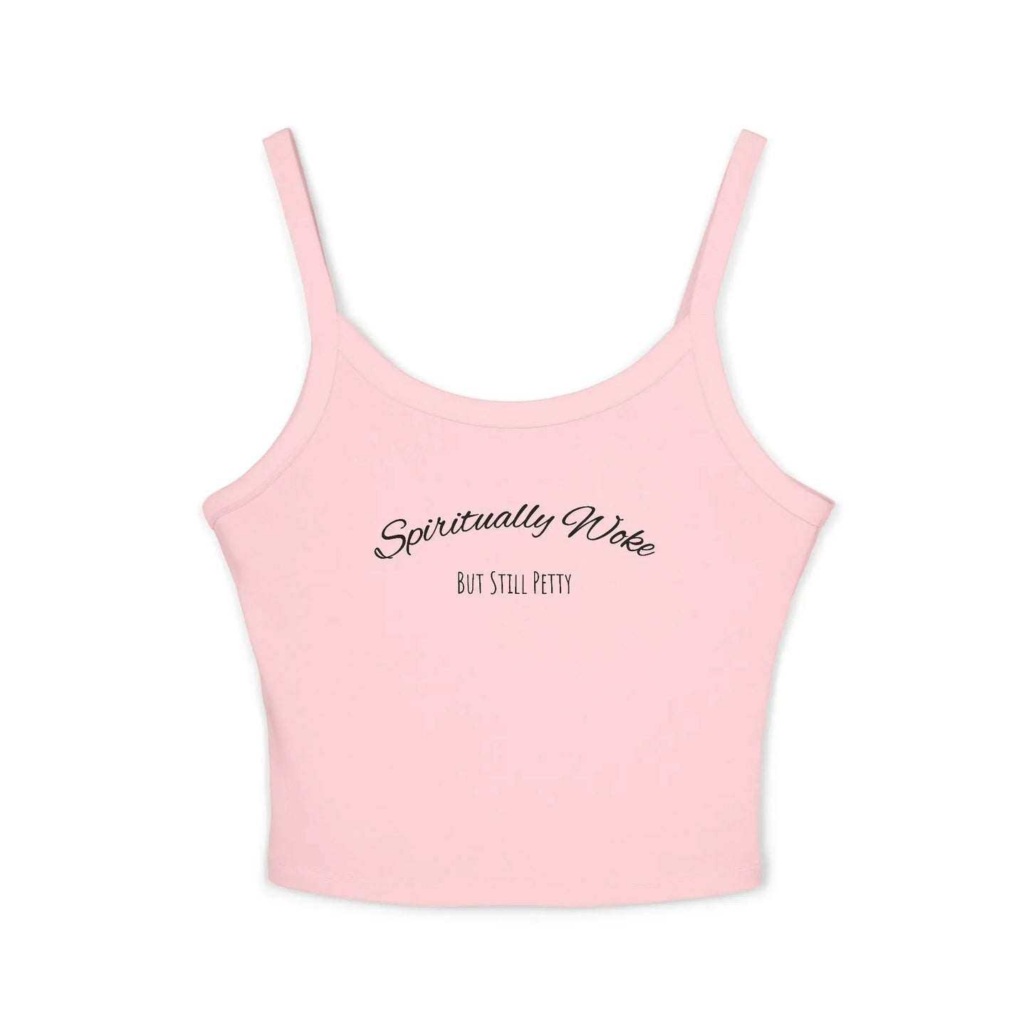 Spiritually Woke Spaghetti Strap Tank Top Printify