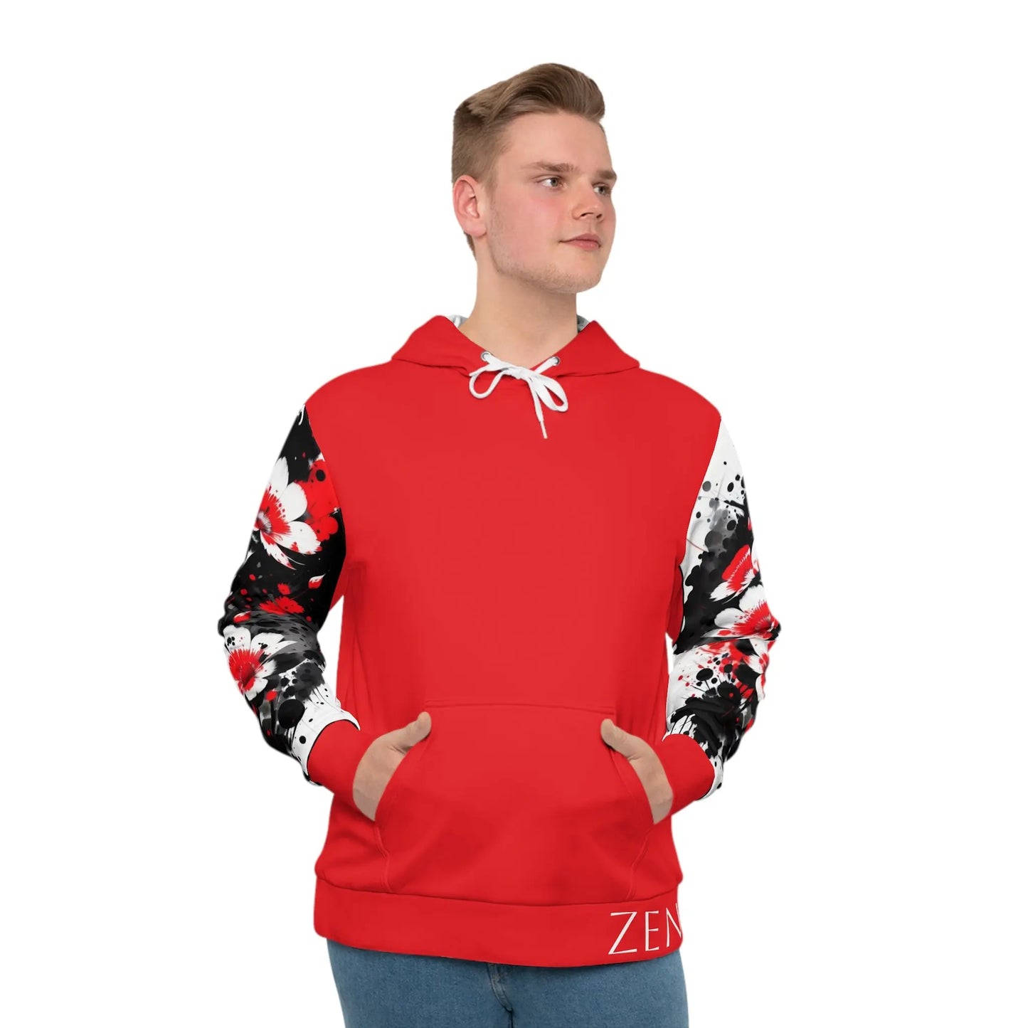Root Chakra Flower Red Hoodie Printify
