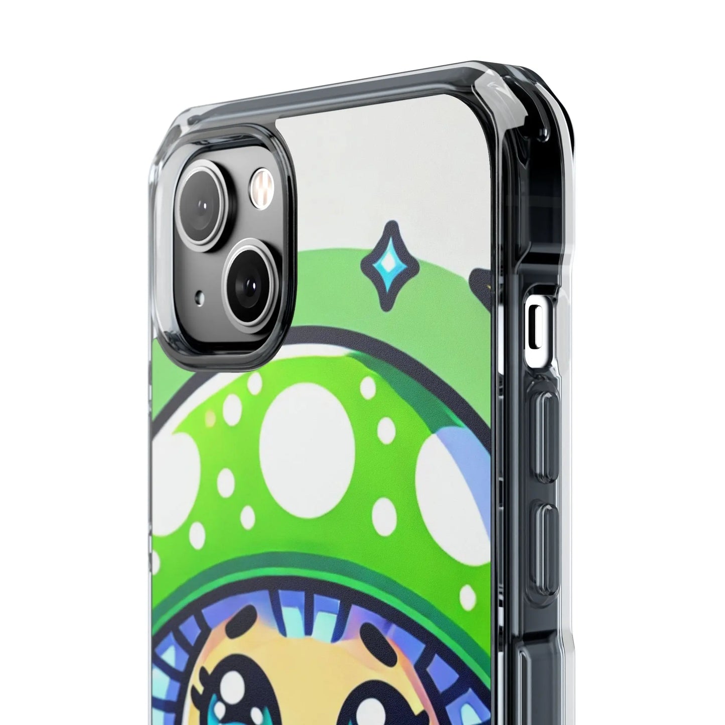 Cute Mushroom Magnetic Clear Impact Case for iPhone - Fun & Whimsical Phone Protection Printify