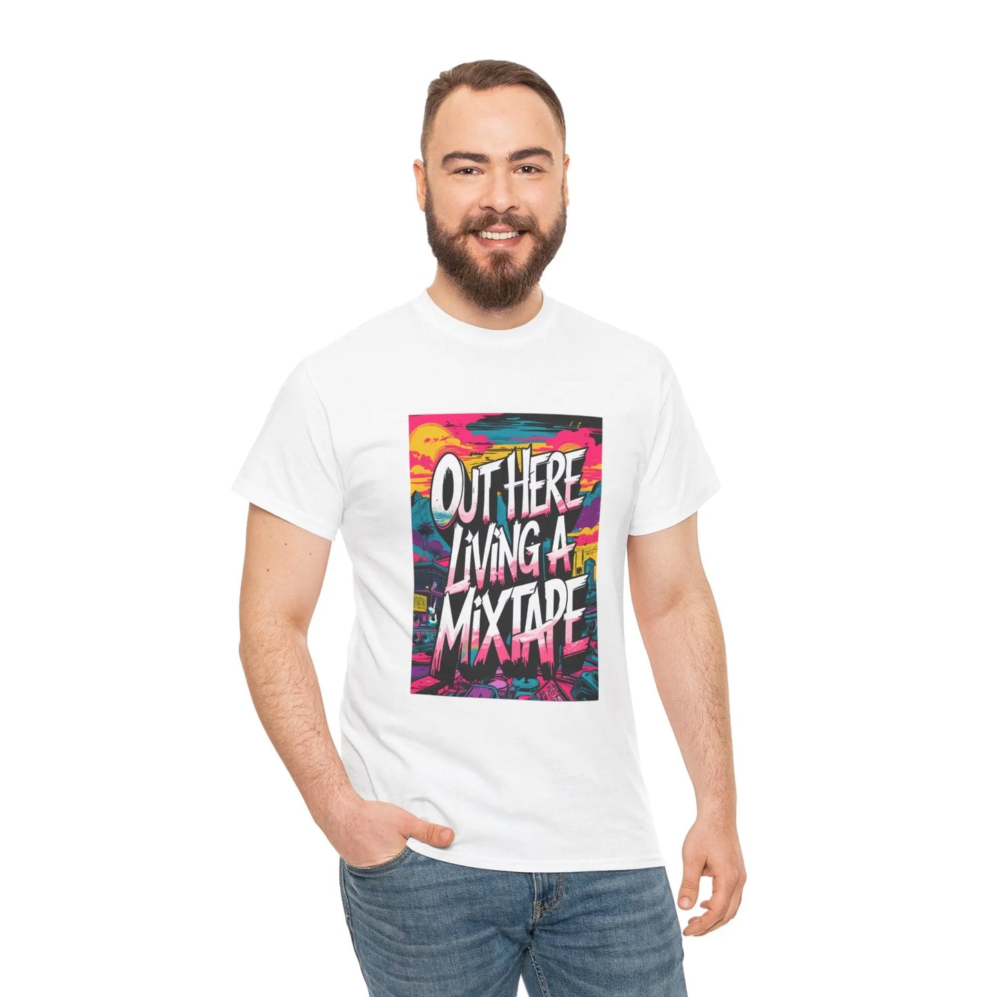 Out Here - Heavy Cotton Tee Printify