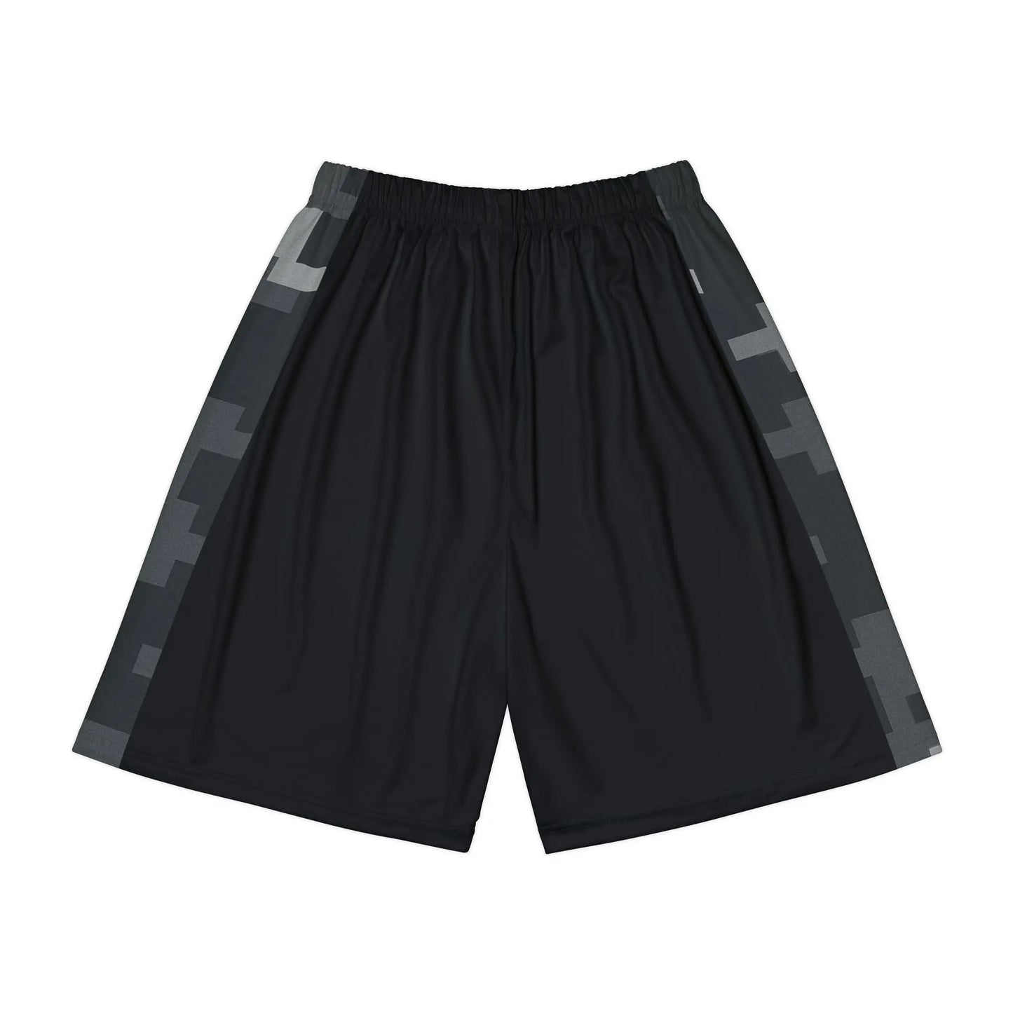 Camo Men’s Sports Shorts Black (AOP) Printify