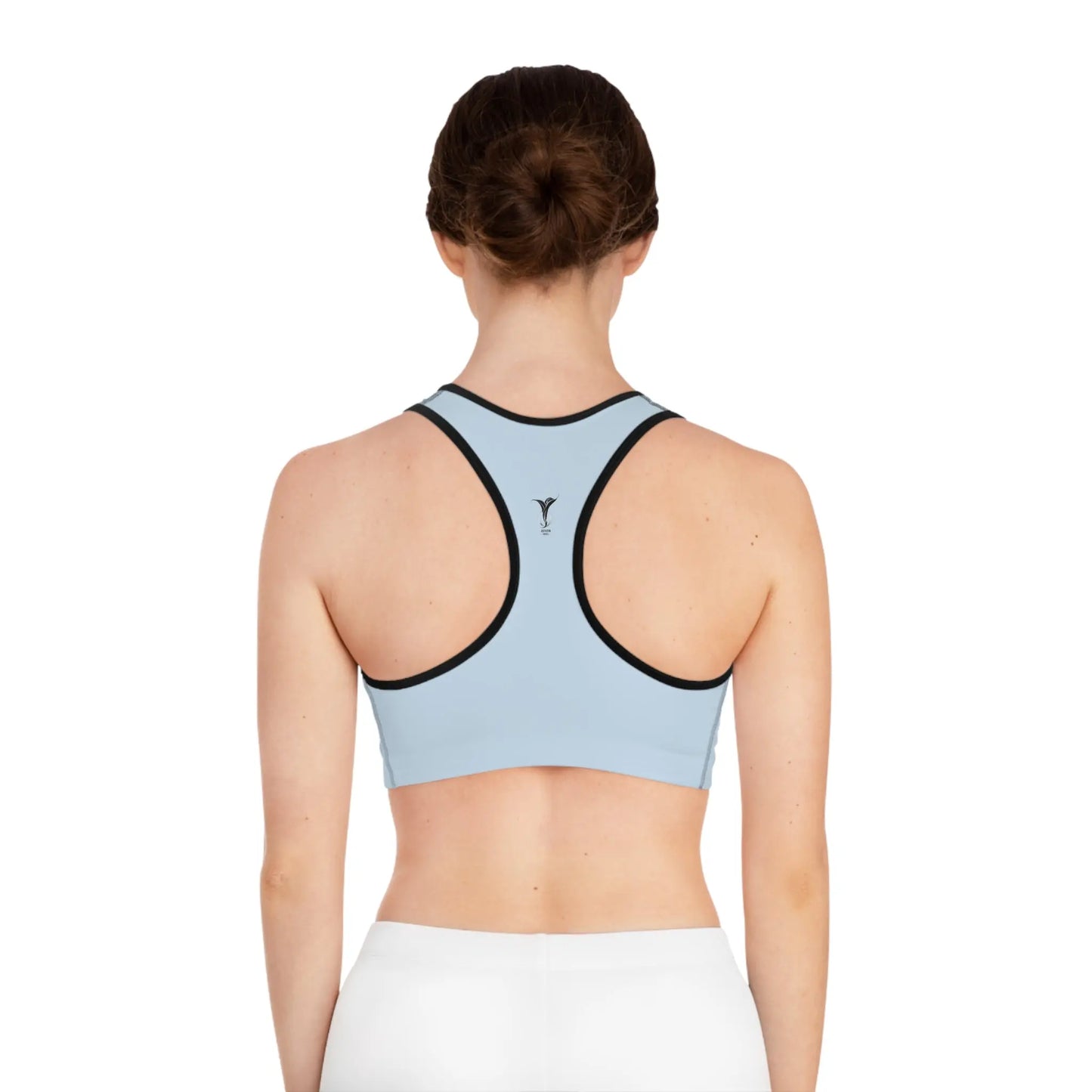 Cancer Pale Blue Sports Bra (AOP) Printify