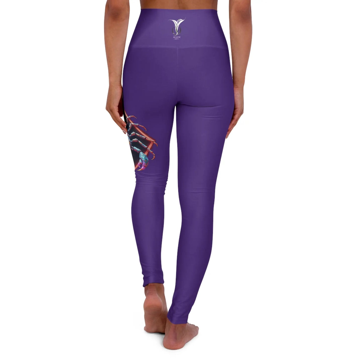 Scorpio Purple High Waisted Yoga Leggings (AOP) Printify