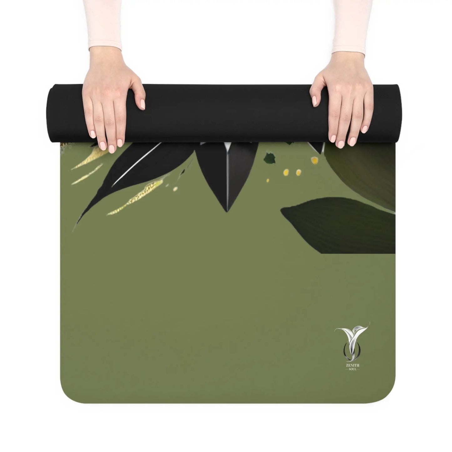 Tri Flora Yoga Mat Printify