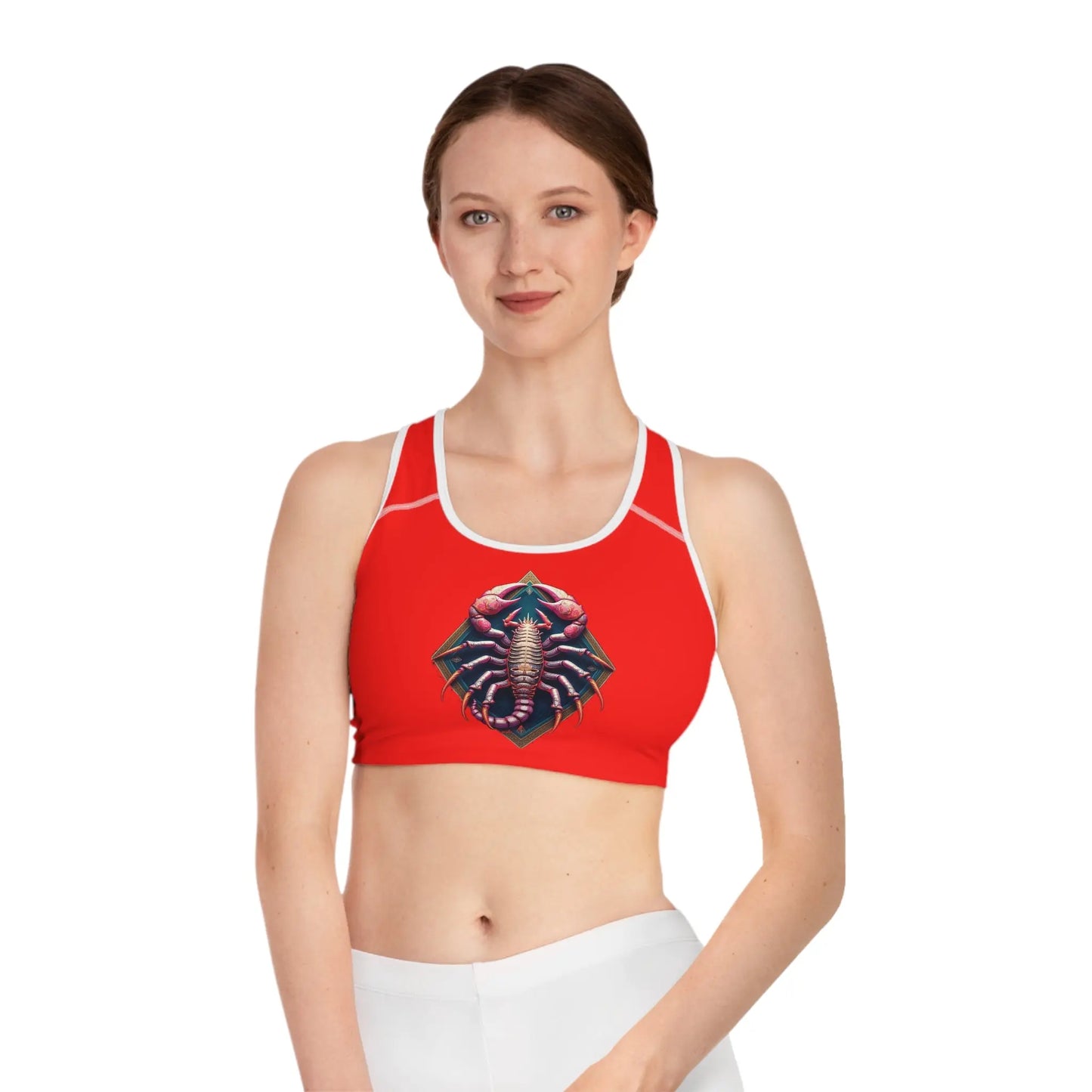 Scorpio Garnet Sports Bra (AOP) Printify