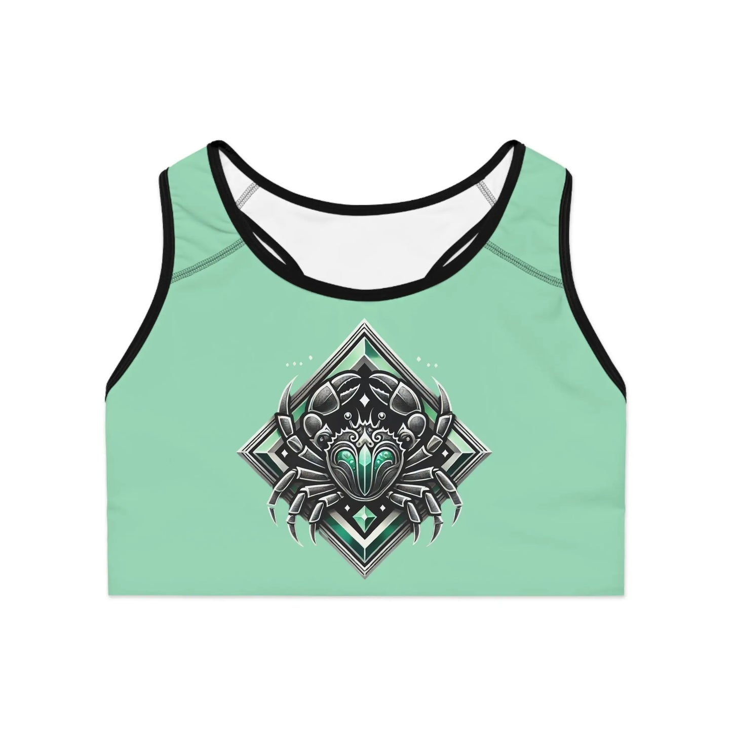 Cancer Seafoam Sports Bra (AOP) Printify