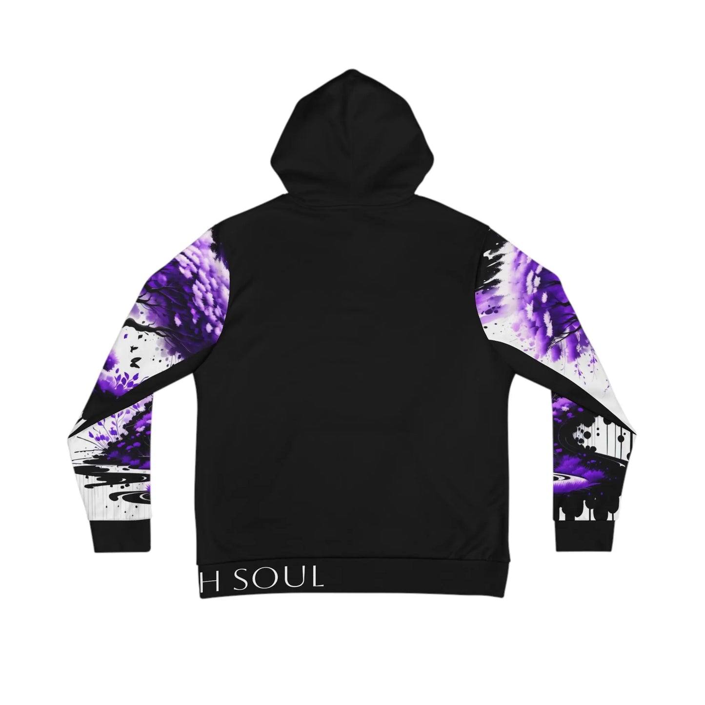 Crown Chakra Tree Black Hoodie Printify