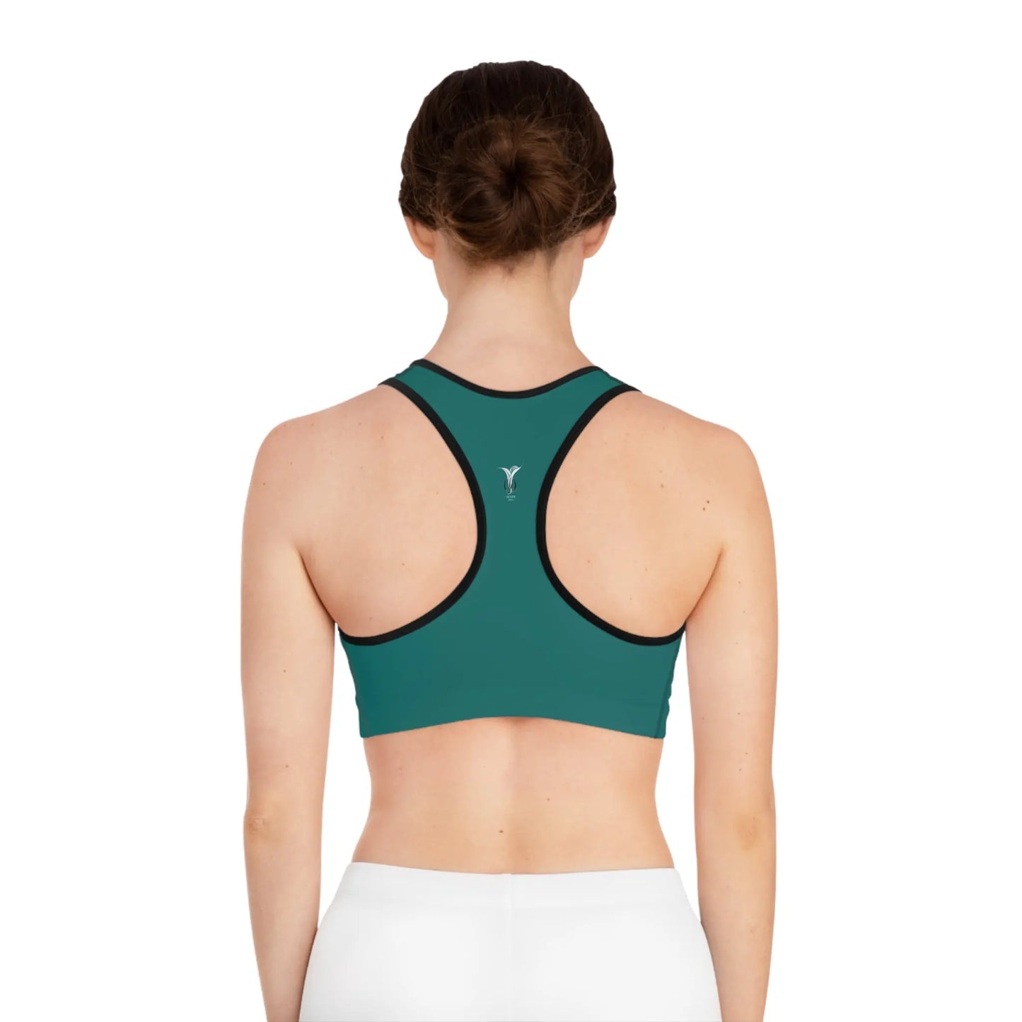 Pisces Dark Aquamarine Sports Bra (AOP) Printify