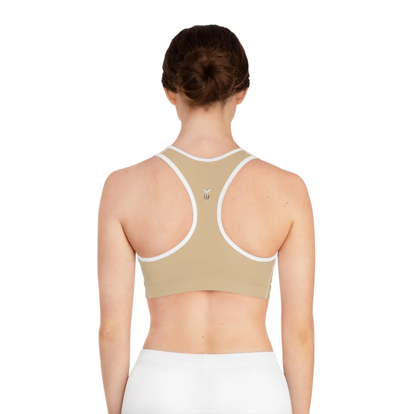 Tranquil Space Tan Sports Bra (AOP) Printify
