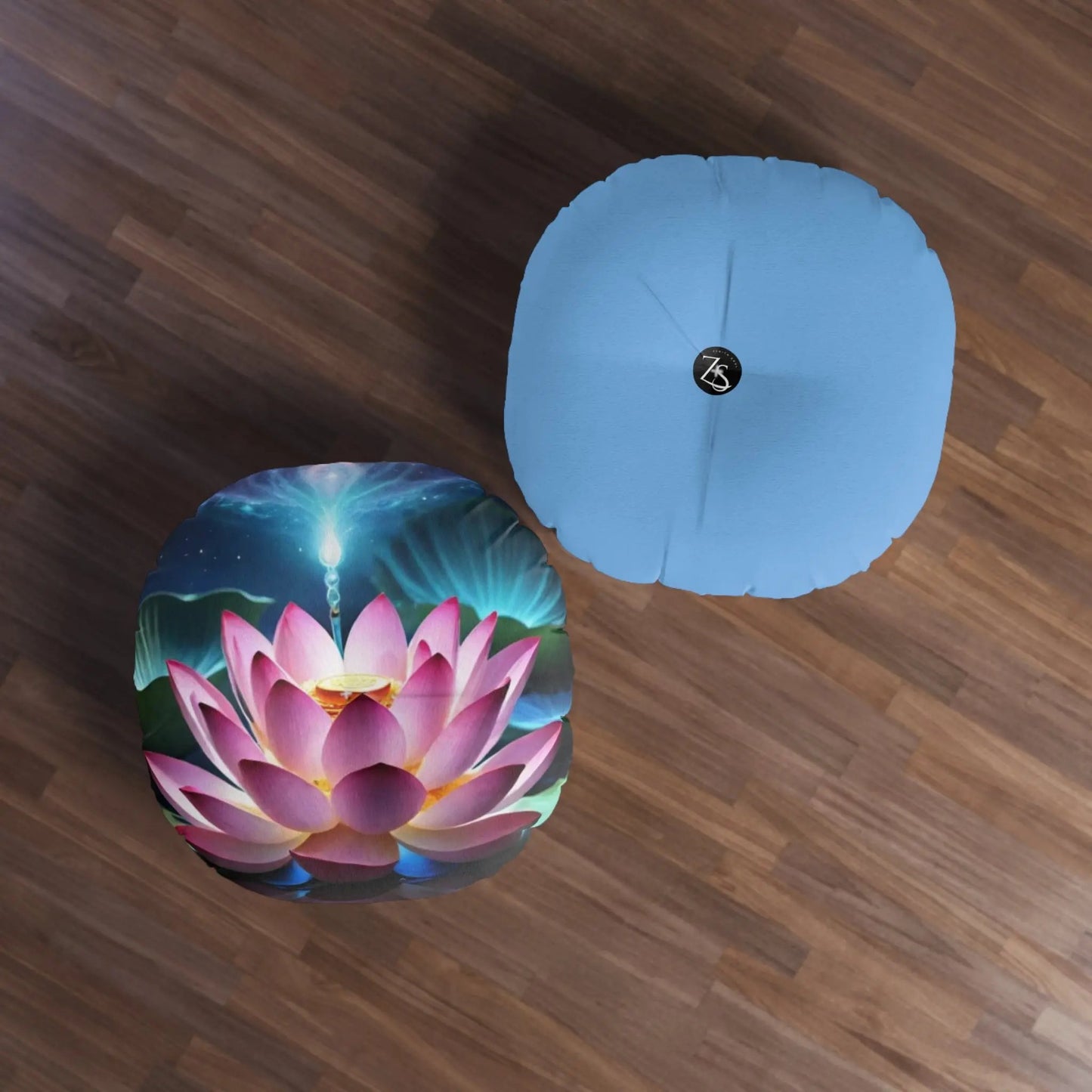 Lotus Meditation Pillow, Round Printify