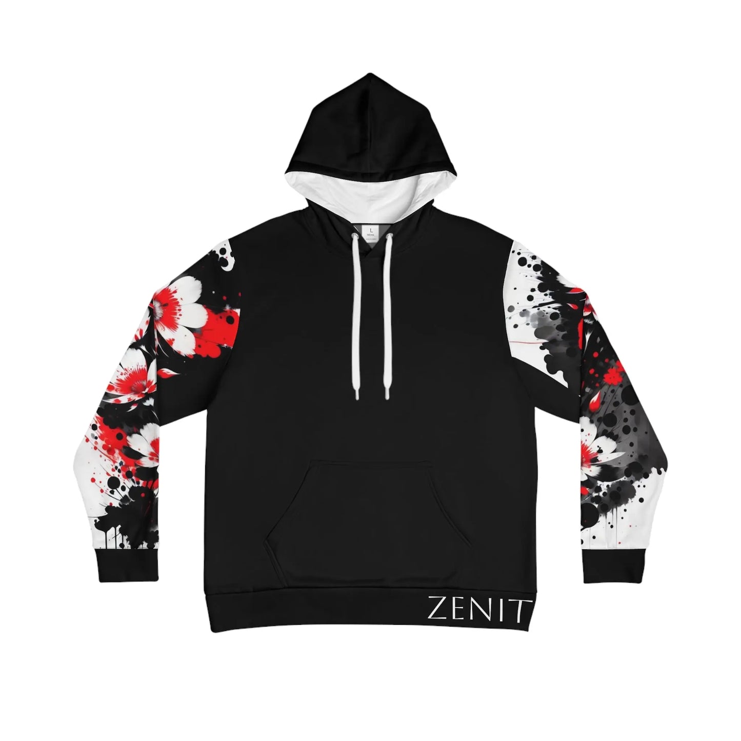 Root Chakra Flower Black Hoodie Printify